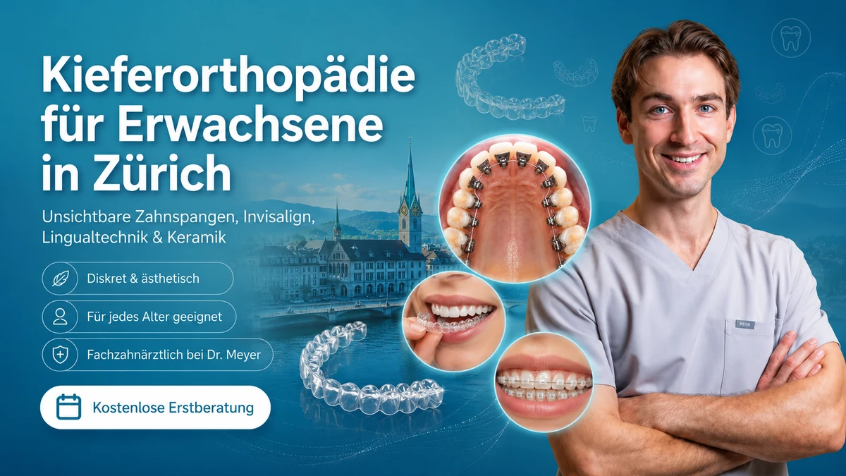 Kieferorthopädie für Erwachsene in Zürich mit Invisalign, Lingualtechnik und Keramik Kieferorthopädie für Erwachsene in Zürich mit unsichtbarer Zahnspange, Invisalign und Lingualtechnik